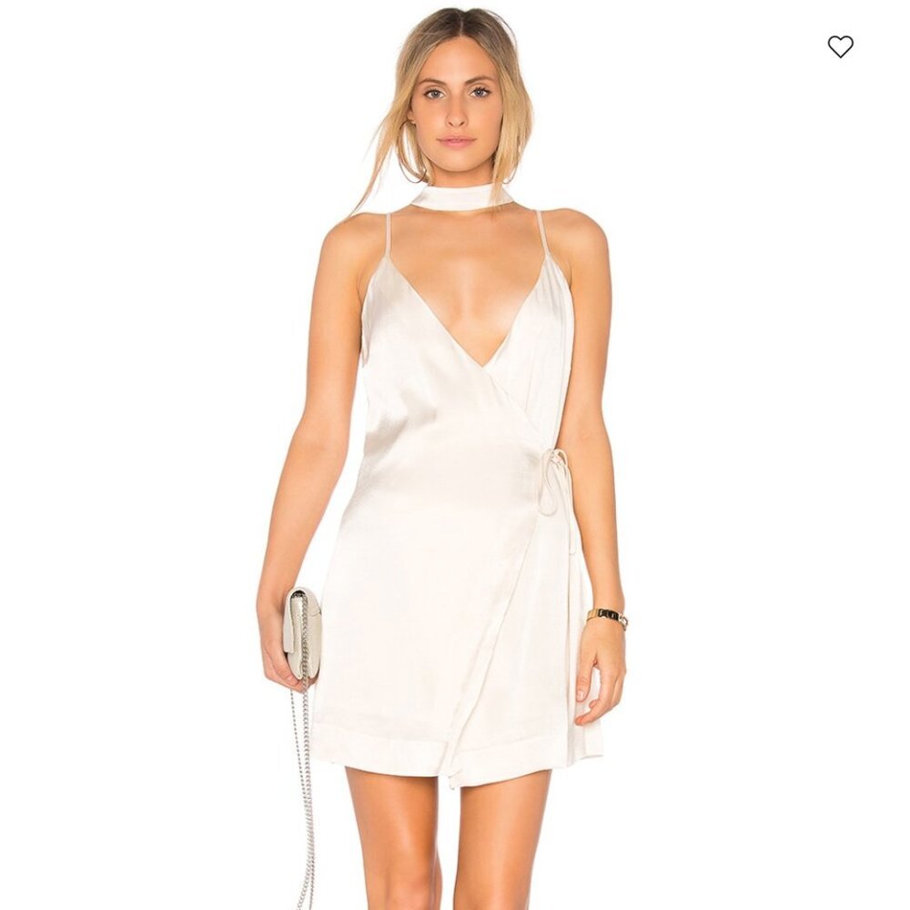 Revolve Endless Rose SATIN SLIP DRESS IN OYSTER